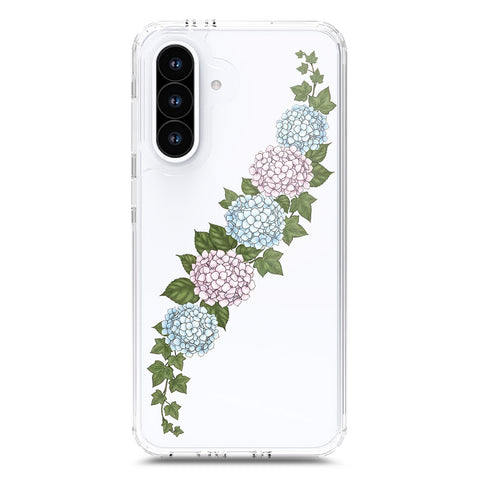 Samsung Galaxy A36 Cover - Velvet Bloom Series - Clear Phone Case - Soft Silicon Borders