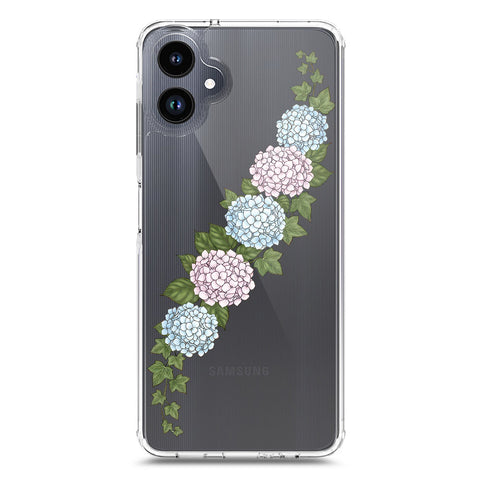 Samsung Galaxy A06 Cover - Velvet Bloom Series - Clear Phone Case - Soft Silicon Borders