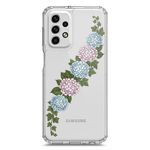 Samsung Galaxy A23 Cover - Velvet Bloom Series - Clear Phone Case - Soft Silicon Borders