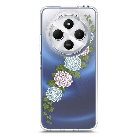 Xiaomi Redmi 14R Cover - Velvet Bloom Series - Clear Phone Case - Soft Silicon Borders