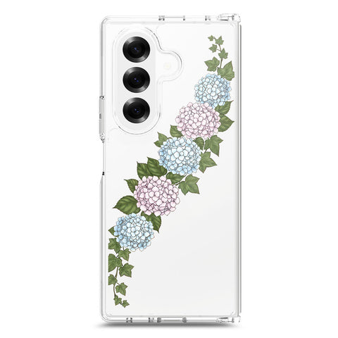 Samsung Galaxy Z Fold 7 Cover - Velvet Bloom Series - Clear Phone Case - Soft Silicon Borders