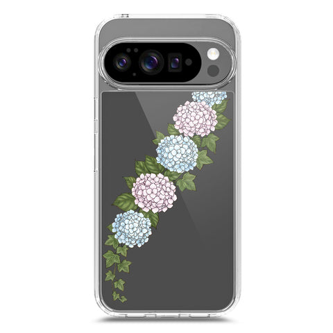 Google Pixel 10 Cover - Velvet Bloom Series - Clear Phone Case - Soft Silicon Borders