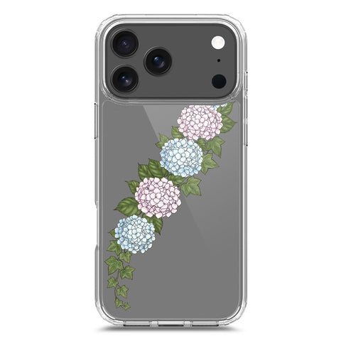 iPhone 17 Pro Max Cover - Velvet Bloom Series - Clear Phone Case - Soft Silicon Borders