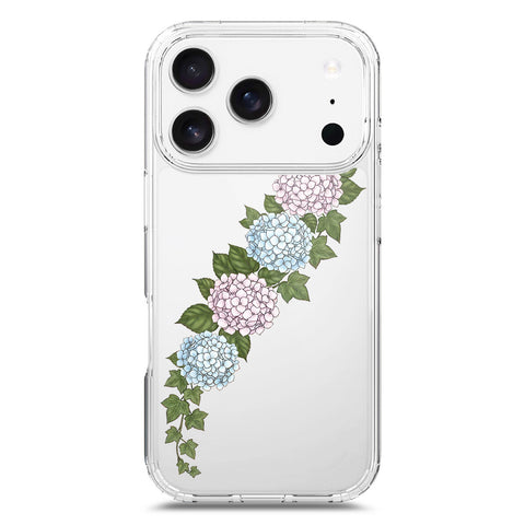 iPhone 17 Pro Cover - Velvet Bloom Series - Clear Phone Case - Soft Silicon Borders