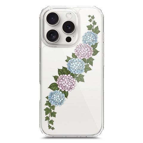 iPhone 16 Pro Cover - Velvet Bloom Series - Clear Phone Case - Soft Silicon Borders