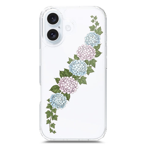 iPhone 17 Cover - Velvet Bloom Series - Clear Phone Case - Soft Silicon Borders