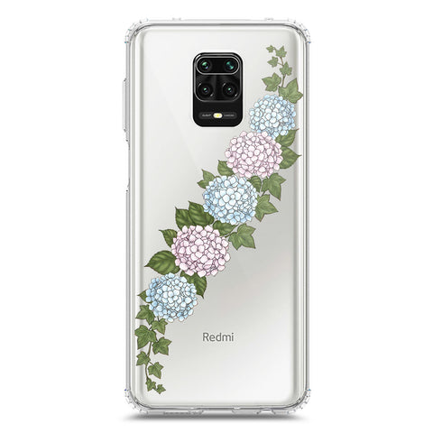 Xiaomi Redmi Note 9 Pro Max Cover - Velvet Bloom Series - Clear Phone Case - Soft Silicon Borders