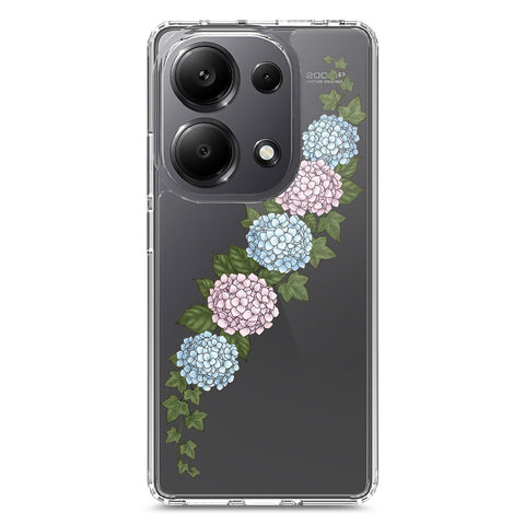 Xiaomi Poco M6 Pro 4G Cover - Velvet Bloom Series - Clear Phone Case - Soft Silicon Borders