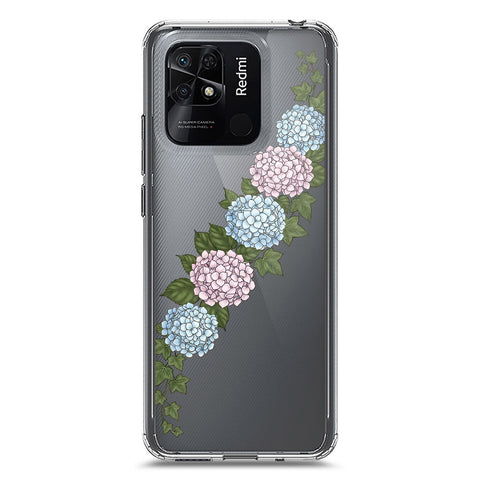 Xiaomi Redmi 10C Cover - Velvet Bloom Series - Clear Phone Case - Soft Silicon Borders