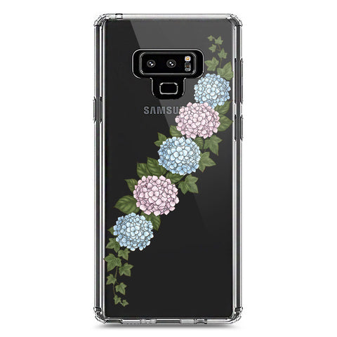 Samsung Galaxy Note 9 Cover - Velvet Bloom Series - Clear Phone Case - Soft Silicon Borders