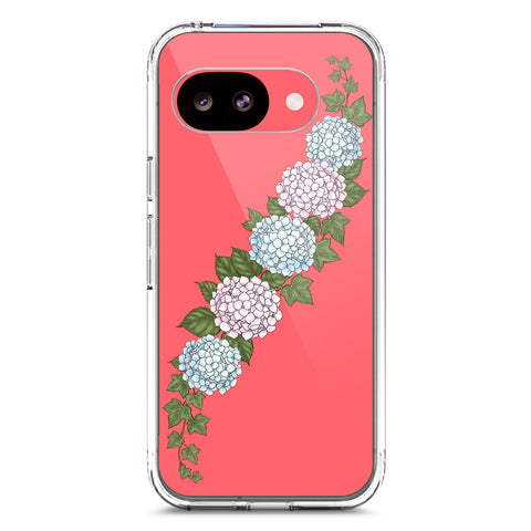 Google Pixel 10a Cover - Velvet Bloom Series - Clear Phone Case - Soft Silicon Borders