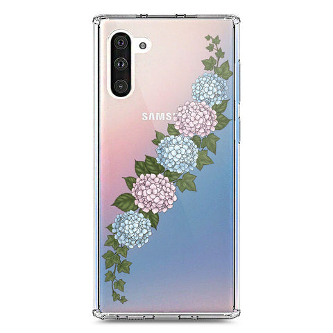 Samsung Galaxy Note 10 Cover - Velvet Bloom Series - Clear Phone Case - Soft Silicon Borders