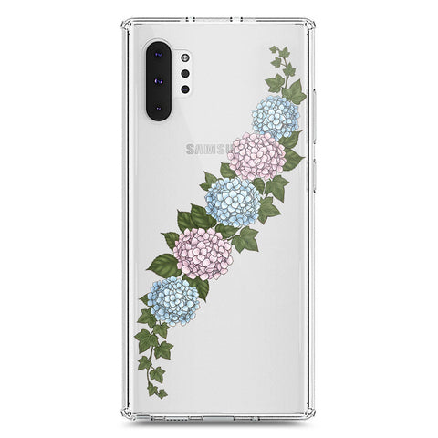 Samsung Galaxy Note 10 Plus Cover - Velvet Bloom Series - Clear Phone Case - Soft Silicon Borders