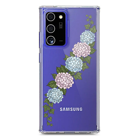 Samsung Galaxy Note 20 Ultra Cover - Velvet Bloom Series - Clear Phone Case - Soft Silicon Borders