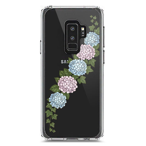 Samsung Galaxy S9 Plus Cover - Velvet Bloom Series - Clear Phone Case - Soft Silicon Borders