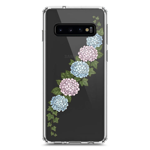 Samsung Galaxy S10 Cover - Velvet Bloom Series - Clear Phone Case - Soft Silicon Borders