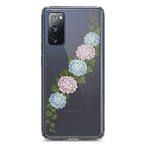 Samsung Galaxy S20 FE Cover - Velvet Bloom Series - Clear Phone Case - Soft Silicon Borders