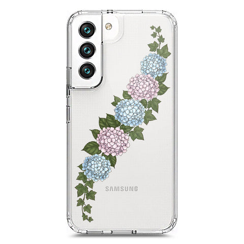Samsung Galaxy S22 5G Cover - Velvet Bloom Series - Clear Phone Case - Soft Silicon Borders