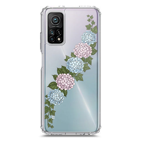 Xiaomi Mi 10T Cover - Velvet Bloom Series - Clear Phone Case - Soft Silicon Borders
