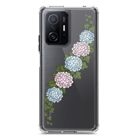 Xiaomi Mi 11T Cover - Velvet Bloom Series - Clear Phone Case - Soft Silicon Borders