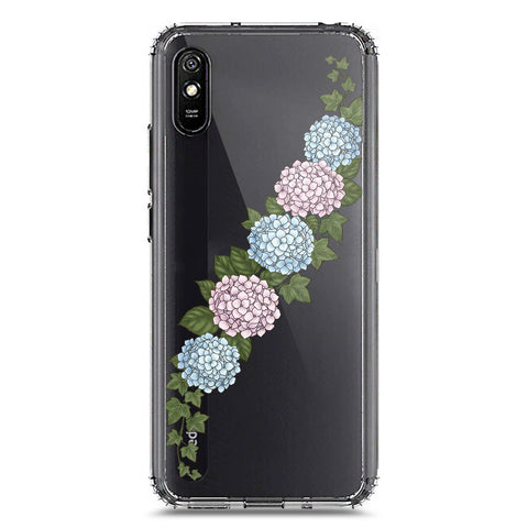 Xiaomi Redmi 9i Cover - Velvet Bloom Series - Clear Phone Case - Soft Silicon Borders