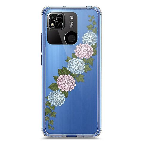 Xiaomi Redmi 10A Cover - Velvet Bloom Series - Clear Phone Case - Soft Silicon Borders