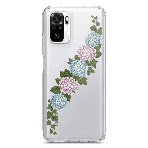 Xiaomi Redmi Note 10 4G Cover - Velvet Bloom Series - Clear Phone Case - Soft Silicon Borders