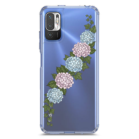 Xiaomi Redmi Note 10 5G Cover - Velvet Bloom Series - Clear Phone Case - Soft Silicon Borders