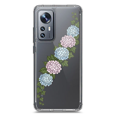 Xiaomi 12 Cover - Velvet Bloom Series - Clear Phone Case - Soft Silicon Borders