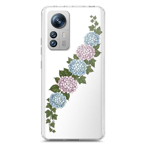 Xiaomi 12 Pro Cover - Velvet Bloom Series - Clear Phone Case - Soft Silicon Borders