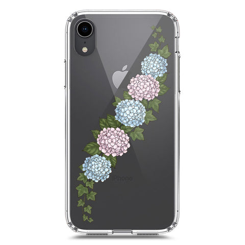 iPhone XR Cover - Velvet Bloom Series - Clear Phone Case - Soft Silicon Borders