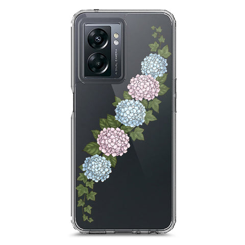 Oppo A77 5G Cover - Velvet Bloom Series - Clear Phone Case - Soft Silicon Borders