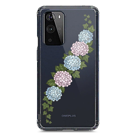 OnePlus 9 Pro Cover - Velvet Bloom Series - Clear Phone Case - Soft Silicon Borders