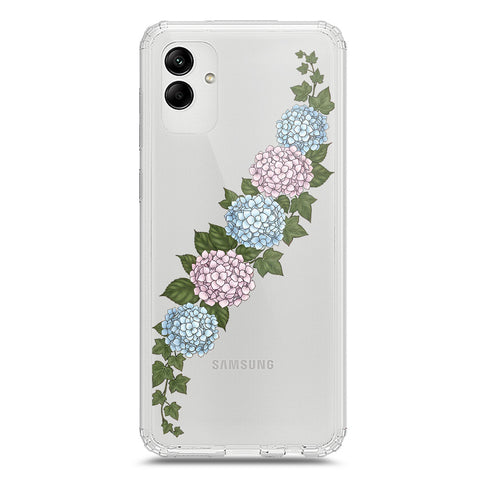 Samsung Galaxy M13 5G Cover - Velvet Bloom Series - Clear Phone Case - Soft Silicon Borders