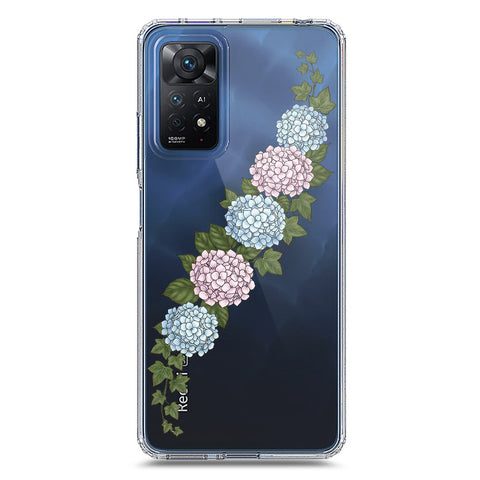 Xiaomi Redmi Note 11 pro Cover - Velvet Bloom Series - Clear Phone Case - Soft Silicon Borders