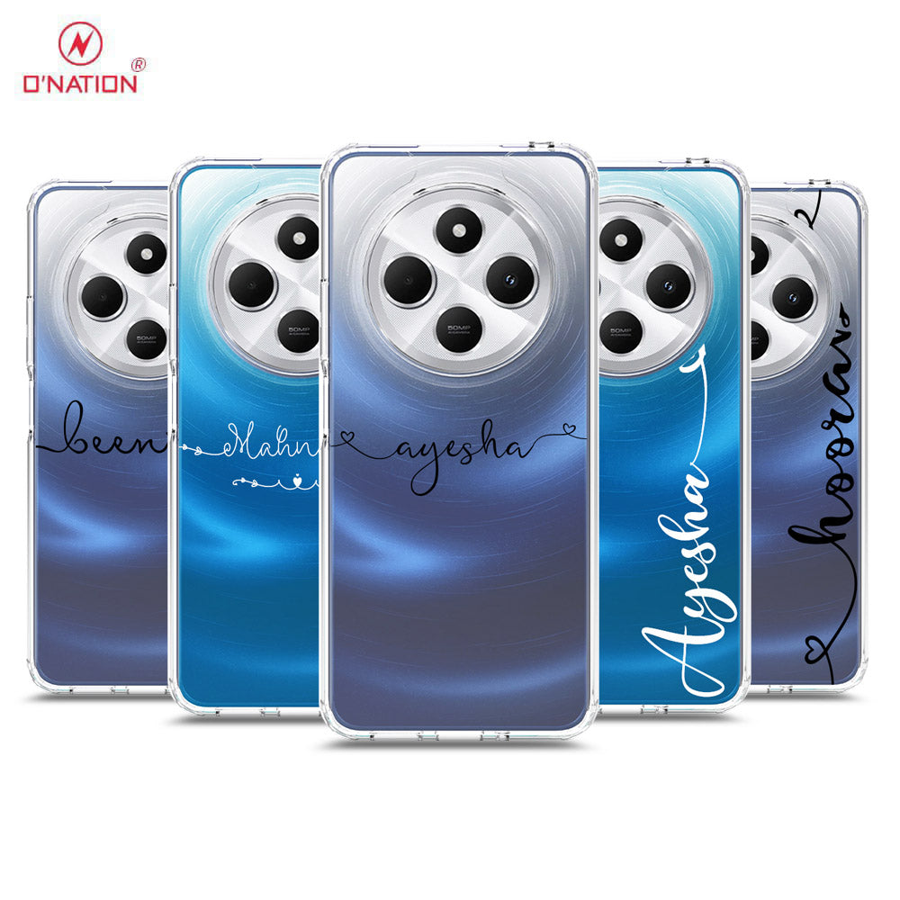 Xiaomi Redmi 14C Cover - Personalised Name Series - 8 Designs - Clear Phone Case - Soft Silicon Borders