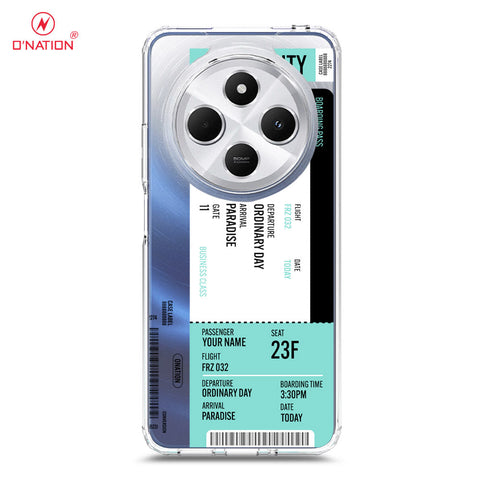Xiaomi Redmi 14C Cover - Personalised Boarding Pass Ticket Series - 5 Designs - Clear Phone Case - Soft Silicon Borders