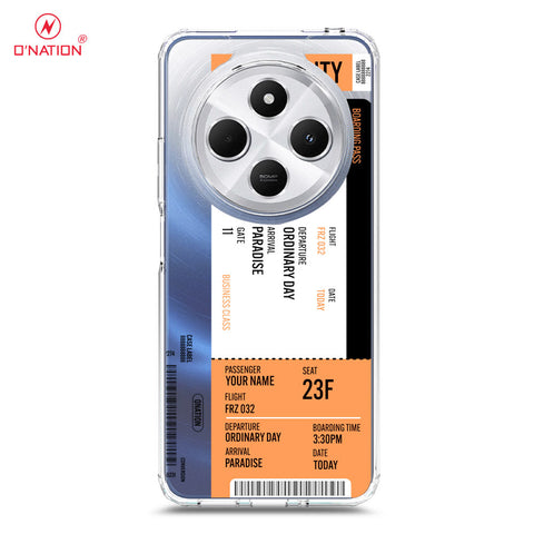 Xiaomi Redmi 14C Cover - Personalised Boarding Pass Ticket Series - 5 Designs - Clear Phone Case - Soft Silicon Borders