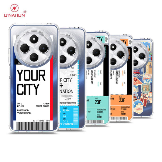 Xiaomi Redmi 14C Cover - Personalised Boarding Pass Ticket Series - 5 Designs - Clear Phone Case - Soft Silicon Borders