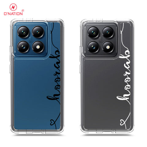 Xiaomi 14T Pro Cover - Personalised Name Series - 8 Designs - Clear Phone Case - Soft Silicon Borders