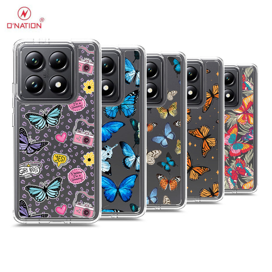 Xiaomi 14T Pro Cover - O'Nation Butterfly Dreams Series - 9 Designs - Clear Phone Case - Soft Silicon Borders