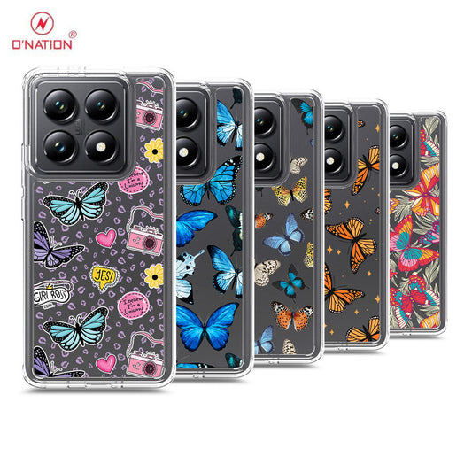 Xiaomi 14T Pro Cover - O'Nation Butterfly Dreams Series - 9 Designs - Clear Phone Case - Soft Silicon Borders