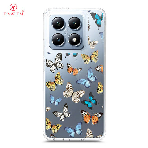 Xiaomi 14T Cover - O'Nation Butterfly Dreams Series - 9 Designs - Clear Phone Case - Soft Silicon Borders