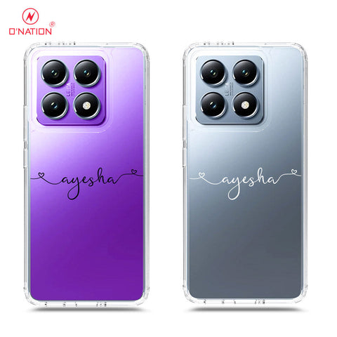 Xiaomi 14T Cover - Personalised Name Series - 8 Designs - Clear Phone Case - Soft Silicon Borders