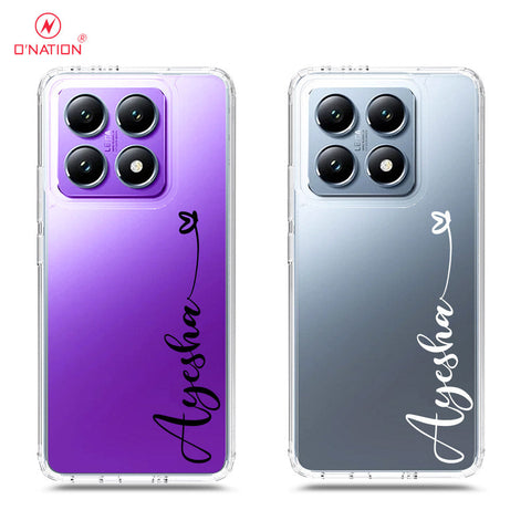Xiaomi 14T Cover - Personalised Name Series - 8 Designs - Clear Phone Case - Soft Silicon Borders