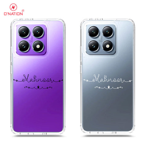 Xiaomi 14T Cover - Personalised Name Series - 8 Designs - Clear Phone Case - Soft Silicon Borders