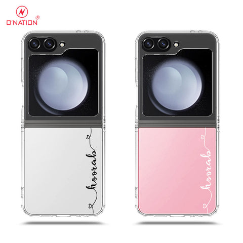 Samsung Galaxy Z Flip 6 Cover - Personalised Name Series - 8 Designs - Clear Phone Case - Soft Silicon Borders