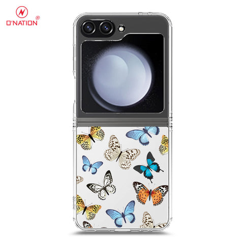 Samsung Galaxy Z Flip 6 Cover - O'Nation Butterfly Dreams Series - 9 Designs - Clear Phone Case - Soft Silicon Borders