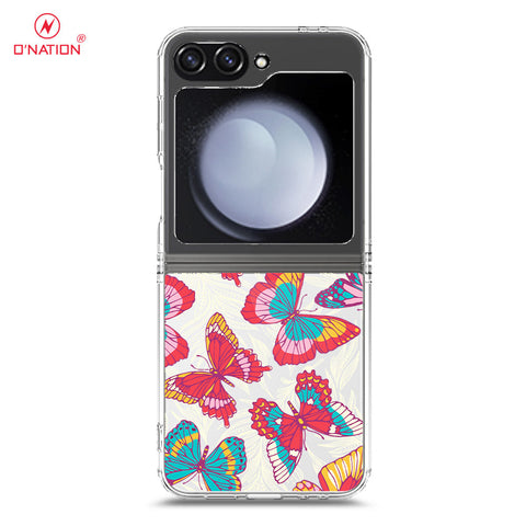 Samsung Galaxy Z Flip 6 Cover - O'Nation Butterfly Dreams Series - 9 Designs - Clear Phone Case - Soft Silicon Borders