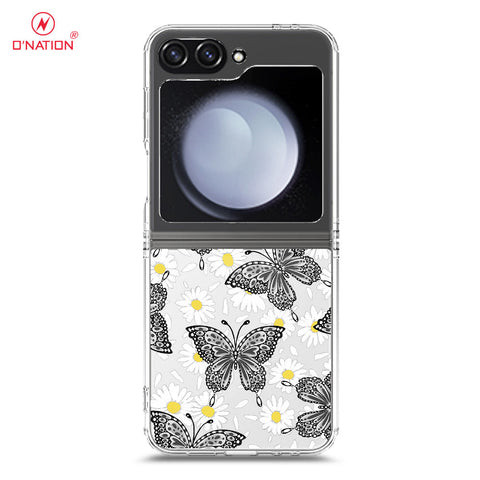 Samsung Galaxy Z Flip 6 Cover - O'Nation Butterfly Dreams Series - 9 Designs - Clear Phone Case - Soft Silicon Borders